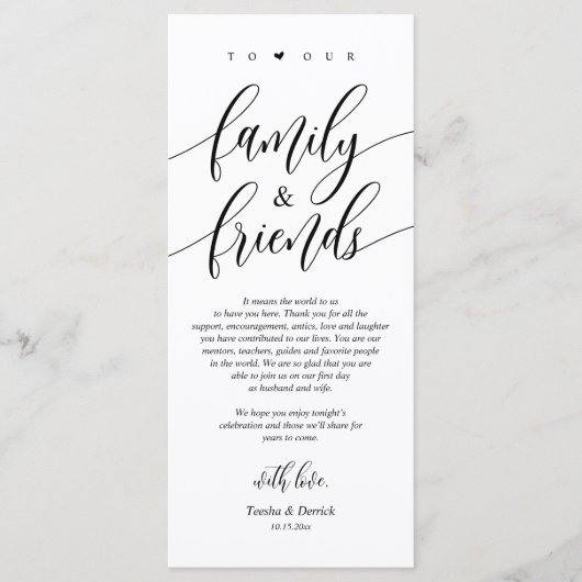 Gelukkig nog nooit daarna, Plaats Instelling Dank  Programmakaart (Voorkant)