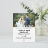 Gelukkig nog nooit na de Eloped-fotokaart Briefkaart (Staand voorkant)