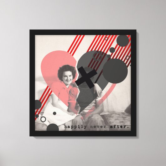 gelukkig nooit later canvas afdruk (Voorkant)