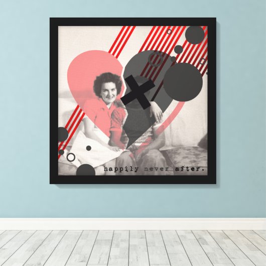 gelukkig nooit later canvas afdruk (Insitu (Houten vloer))