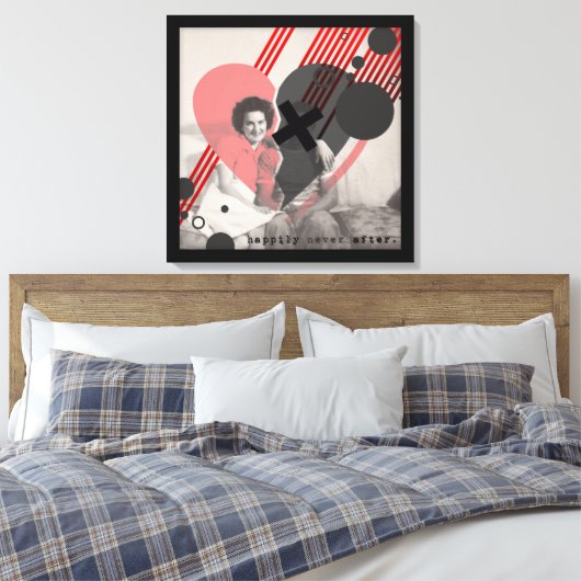 gelukkig nooit later canvas afdruk (Insitu (Slaapkamer))