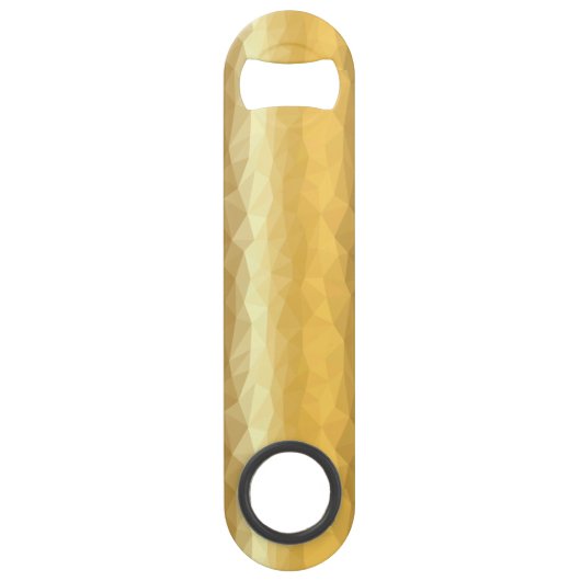 Gelukkig nooit na gouden metalen flesopener speed flessenopener (Voorkant)