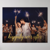 Gelukkig nooit na script trouwfoto folie afdrukken (Voorkant)