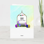 Gelukkig Norooz Foto Pastel Mint Bloem Kleurige Ei Kaart (Achterkant)