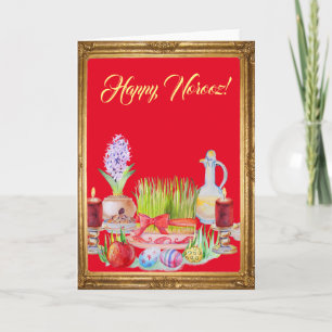 Gelukkig Norooz Haft Sin Feestdagen Kaart