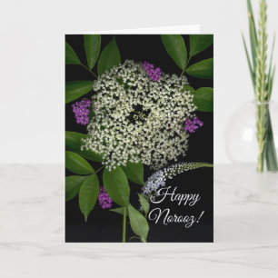 Gelukkig Norooz Perzisch Nieuwjaar Bloemen Feestdagen Kaart