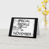 GELUKKIG *** NOVEMBER*** VERJAARDAG VOOR U KAART (Gele Bloem)