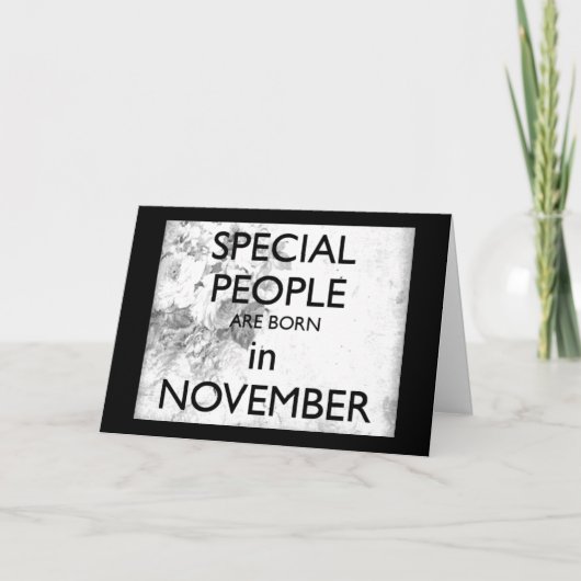 GELUKKIG *** NOVEMBER*** VERJAARDAG VOOR U KAART (Voorkant)