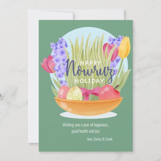 Gelukkig Nowruz-kerstkaart Feestdagenkaart (Voorkant)