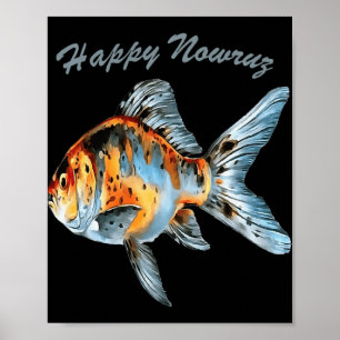 Gelukkig Nowruz Shubunkin Goudvis Perzisch Nieuwja Poster