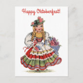 Gelukkig Oktoberfest Duitsland Duitse Vrouw Reizen Briefkaart (Voorkant)