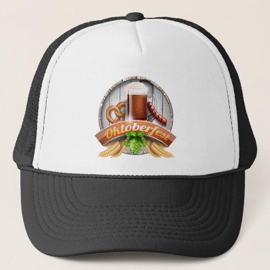 gelukkig oktoberfest trucker pet (Voorkant)
