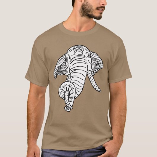 Gelukkig olifant dierentuin Cadeau vriend T-shirt (Voorkant)