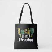 Gelukkig om bibliothecaris te zijn St Patrick's Da Tote Bag (Voorkant)