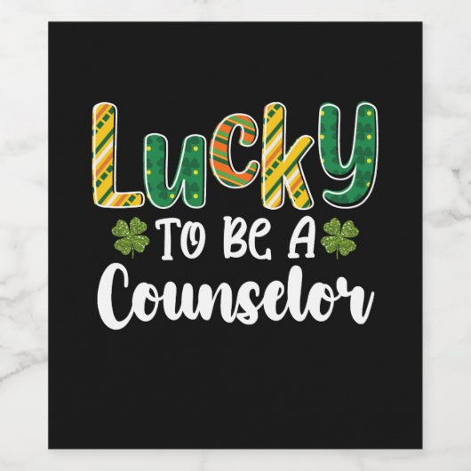 Gelukkig om een begeleider school St Patrick's Day Wijn Etiket (Enkel label)