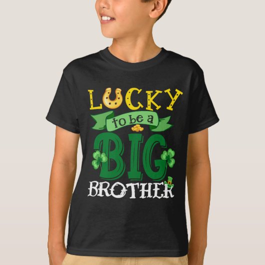 Gelukkig om een broer St. Patrick_s Day Shamrock T-shirt (Voorkant)
