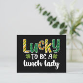 Gelukkig om een lunch dame school St Patrick's Day Briefkaart (Staand voorkant)