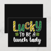 Gelukkig om een lunch dame school St Patrick's Day Briefkaart (Voorkant / Achterkant)