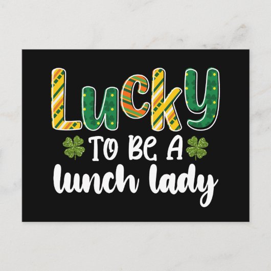 Gelukkig om een lunch dame school St Patrick's Day Briefkaart (Voorkant)