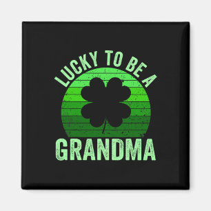 Gelukkig om een oma te zijn Leprechaun Shamrock St Magneet