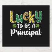 Gelukkig om een schoolhoofd te zijn St Patrick's D Bier Etiket (Enkel label)