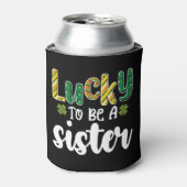 Gelukkig om een zusterfamilie St Patrick's Day te Blikjeskoeler (Blikje Voorkant)