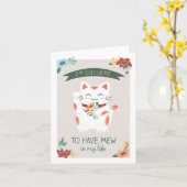 Gelukkig om het Wenskaart van de Miauw te hebben Kaart (Gele Bloem)