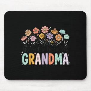 Gelukkig om oma bloemen moederdag te worden genoem muismat