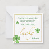Gelukkig om op St. Patrick's Day een klant te hebb Notitiekaartje (Voorkant)