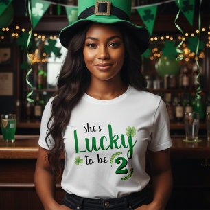 Gelukkig om St. Patrick's Day kind verjaardag oude T-shirt