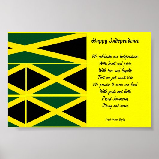Gelukkig onafhankelijk jamaica-posters poster (Voorkant)