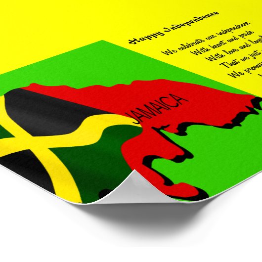 Gelukkig onafhankelijk jamaica-posters poster (Hoek)