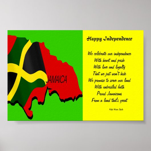Gelukkig onafhankelijk jamaica-posters poster (Voorkant)