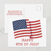 Gelukkig Onafhankelijkheidsdag 4 juli feest  Briefkaart (Voorkant / Achterkant)