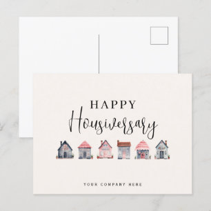 Gelukkig onroerend goed voor HousiTegenpartij Briefkaart