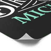 Gelukkig ontwerp op de verjaardag, decoratieve  st poster (Hoek)