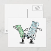 Gelukkig ontwerp voor belastingteruggave briefkaart (Voorkant / Achterkant)