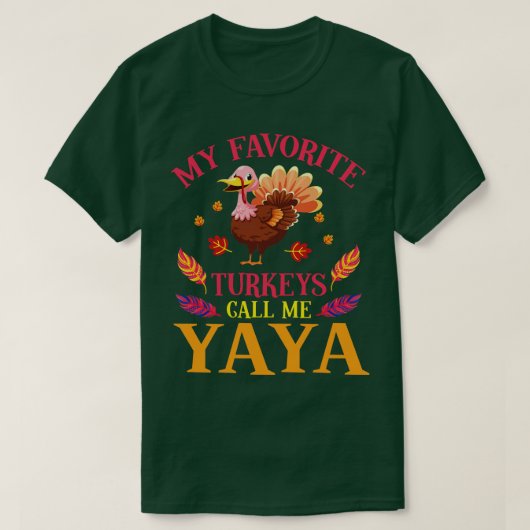 Gelukkig onze dag van de Thanksgiving Mijn favorie T-shirt (Design voorkant)