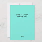 Gelukkig Ooi Jaar! Het wol goed zijn Cartoonschaap Feestdagenkaart (Achterkant)