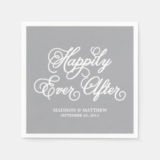 Gelukkig Ooit | Aangepast papier — luiers Servetten (Voorkant)