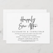 Gelukkig ooit daarna, Casual Wedding Elopement Par Kaart (Voorkant / Achterkant)