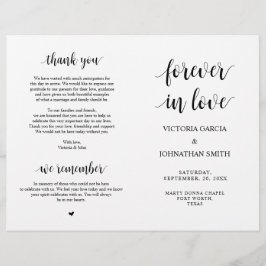 Gelukkig ooit daarna, Ceremony Foldable Programma'