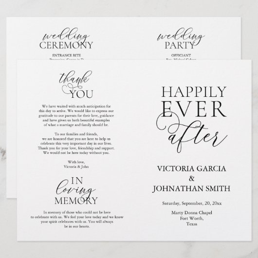 Gelukkig ooit daarna, de Keremonie van de Wedding  (Voorkant / Achterkant)