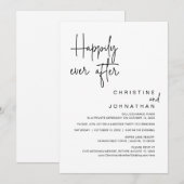 Gelukkig ooit daarna, een bruiloftsfeest kaart (Voorkant / Achterkant)