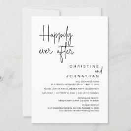 Gelukkig ooit daarna, een bruiloftsfeest kaart