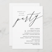 Gelukkig ooit daarna, een bruiloftsfeest kaart (Voorkant / Achterkant)