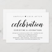 Gelukkig ooit daarna, een bruiloftsfeest kaart (Voorkant / Achterkant)