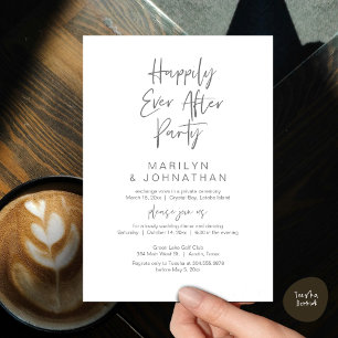 Gelukkig ooit daarna, een bruiloftsfeest kaart