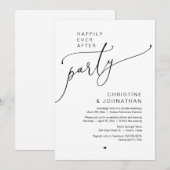 Gelukkig ooit daarna, een bruiloftsfeest kaart (Voorkant / Achterkant)