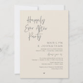 Gelukkig ooit daarna, een bruiloftsfeest kaart (Voorkant)